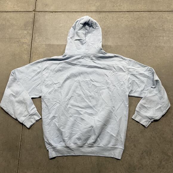 Virginity Rocks Hoodie Mens Medium Light Blue Danny Duncan Pullover Graphic - Picture 6 of 6